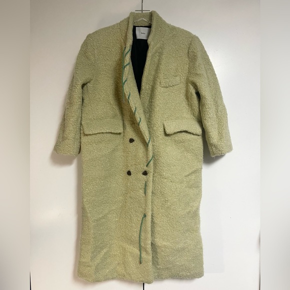 Kkco Cord Moss Coat Longline Wool Blend In Dried Eucalyptus Women Sz M NEW $650 - Picture 10 of 16